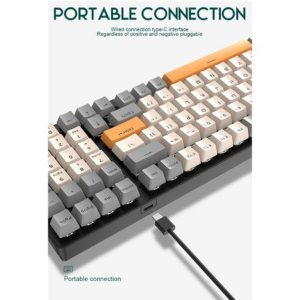 Olive Tree - K3 RGB Wired Mechanical Gaming Keyboard - Grey Orange - Image 4