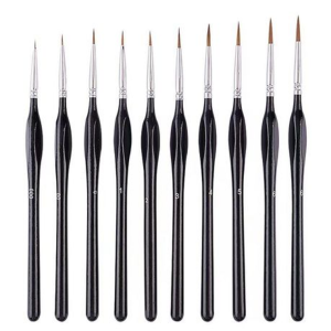 10 Piece Fine Detail Paint Brush Set
