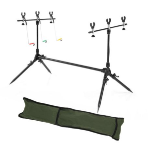 Carp Fishing 3-Rod Pod With Bag & Swinger Indicators