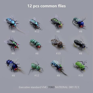 10-Piece Realistic Fly Fishing Lures - Lifelike Dry Flies for Trout & Bass - Image 6