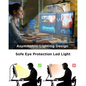 Flexible Double Head USB Desk Clamp LED Lamp - 3 Colour Modes, Dimmable - Image 2