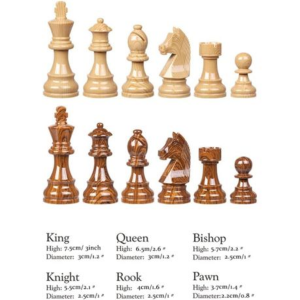 Solid Wood Chess Set with Polymer Chess Pieces - 4 Queens 450 mm x 450 mm - Image 5