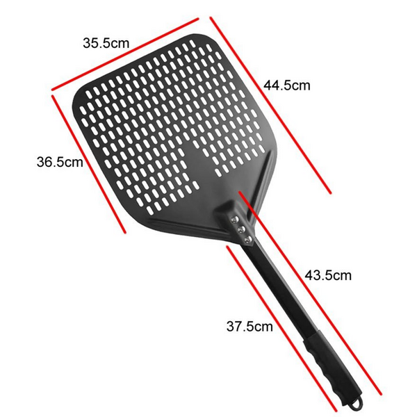 Perforated Pizza Paddle with Detachable Handle - 44.5cm x 35.5cm (Black) - Image 4