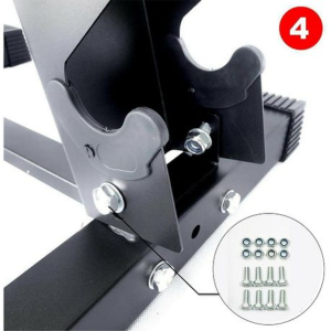 6 Tier Dumbbell Rack - 107cm A-Frame - Black - Image 4
