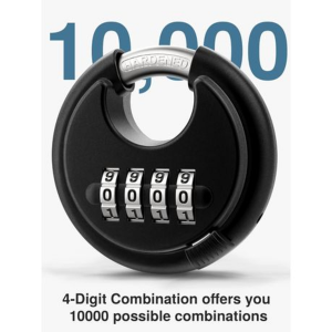 Weatherproof Discus 4-Digit Combination Padlock - 70mm - Image 4