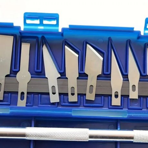 13 Piece Aluminum Alloy Craft Knife Handmade Tool Set - Image 3