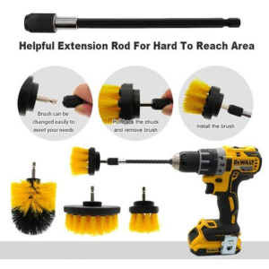 4-in-1 Drill Brush Attachment Set for Bathroom Tub Tile Kitchen & Car