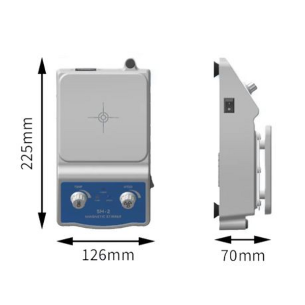 SH-2 Magnetic Stirrer Hot Plate with Stand (Heating & Stirring) - Image 5