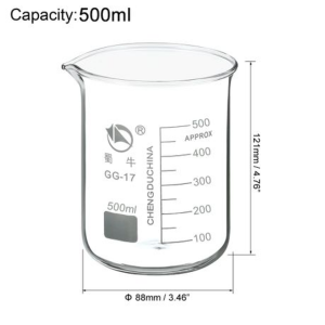 Shuniu - Borosilicate Beaker Set - 250ml + 500ml + 1000ml - GG-17 - Image 5