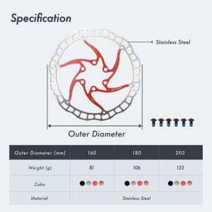 IIIPRO 160mm 6-Bolt Disc Brake Rotor - Image 3