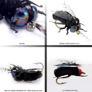 10-Piece Realistic Fly Fishing Lures - Lifelike Dry Flies for Trout & Bass - Image 4