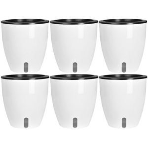 Set Of 6 Self Watering Plant Pots With Water Level indicator Window - Image 5