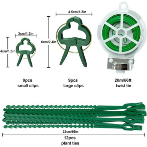 Plant Clip & Tie Set - 18pcs Tomato Clips, 12pcs Ties & PE Wire Reel - Image 3