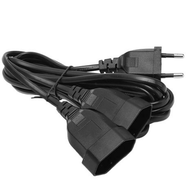 1.8m Euro 2-Pin Extension Cable - 1 Male to 2 Female (Safety Shutters)