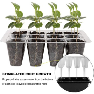 5 Pack Seed Starter Tray Kit with Humidity Control Vents - Image 2