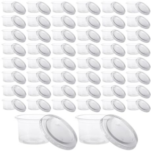 Clear Plastic Containers with Lids - 50 Pack - 150ml