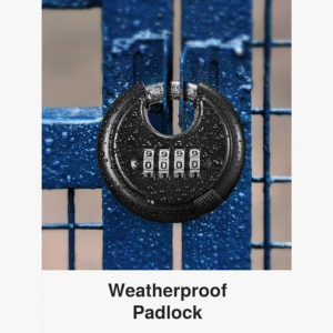 Weatherproof Discus 4-Digit Combination Padlock - 70mm - Image 2