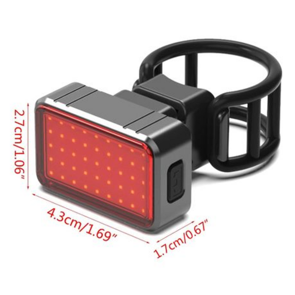 USB Rechargeable LED Bike Tail Light (100 Lumens) - Image 2