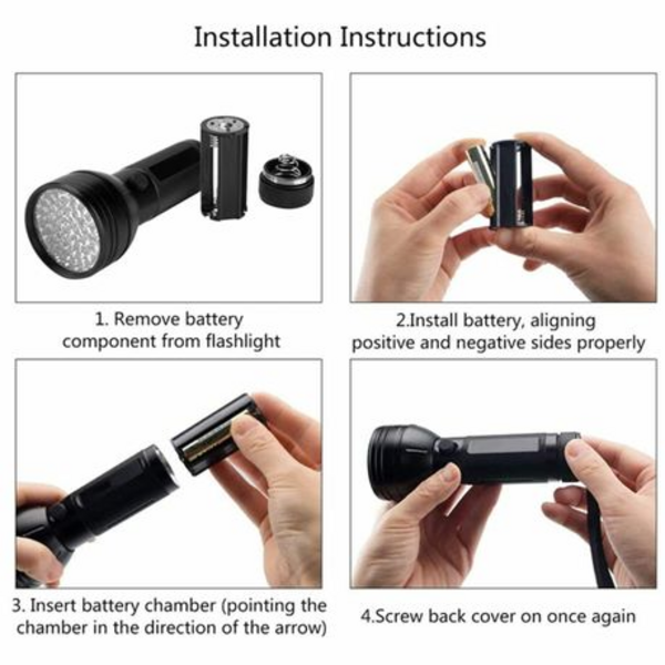 UV Flashlight Pet Urine Detector Black Light - Image 2