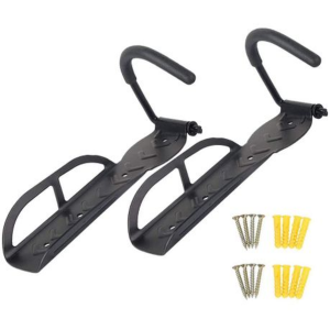 Wall-Mounted Bike Hook Rack - Set of 2 with Screws & Wall Plugs