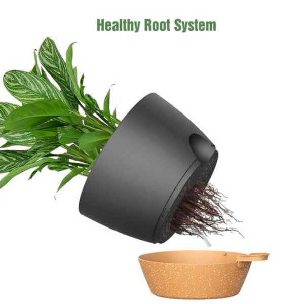 25.5cm Self-Watering Plant Pots with Drainage Tray - 2 Pack - Image 8