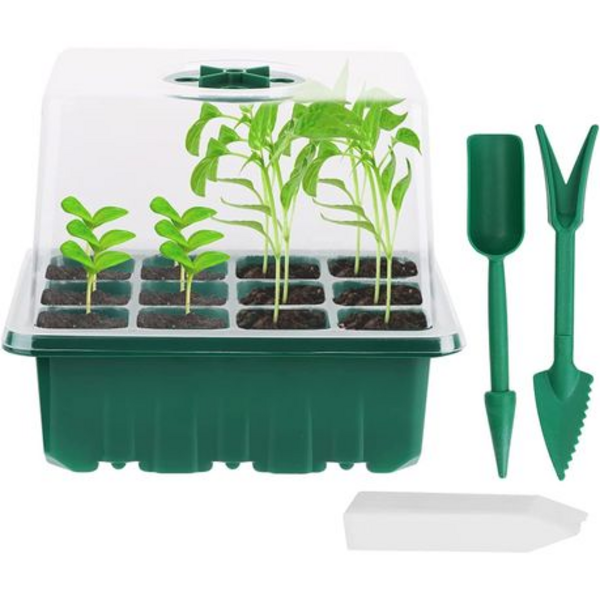 5 Pack - High Dome Seed Starter Tray Kit with Humidity Control Vents - Image 3