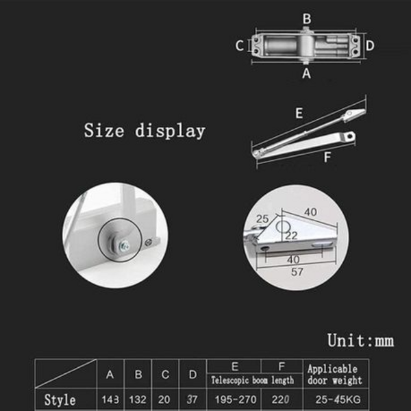 Automatic Door Closer Small And Simple Hydraulic Spring Buffer Door Closer - Image 10