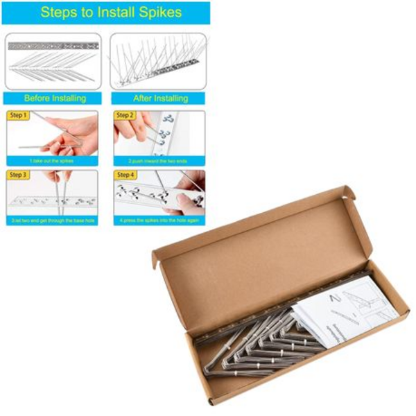 10pcs Stainless Steel Bird Spikes (33cm each length) - Image 3