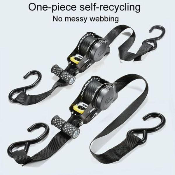 Automatic Retract Tensioner Cargo Fixing Straps for Car/Motorcycle 3m - Image 9