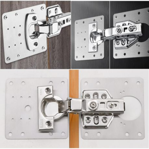 6 Piece Cupboard Hinge Repair Plates with 4 Piece Shelf Support Screws - Image 3