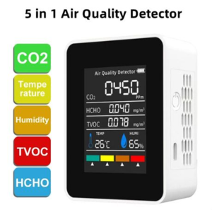 5-in-1 Air Quality Monitor - CO , HCHO, TVOC, Temperature & Humidity - Image 5
