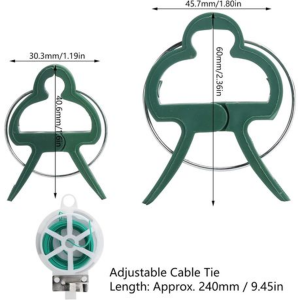 Plant Clip & Tie Set - 18pcs Tomato Clips, 12pcs Ties & PE Wire Reel - Image 4