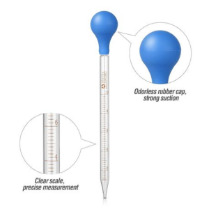 Graduated Glass Pipette Set with Bulbs - 0.5/1/2/3/5/10 ml (6-Piece) - Image 2