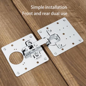 6 Piece Cupboard Hinge Repair Plates with 4 Piece Shelf Support Screws - Image 5