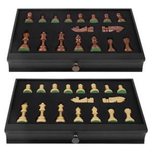 Solid Wood Chess Set with Polymer Chess Pieces - 4 Queens 450 mm x 450 mm - Image 4
