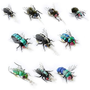 10-Piece Realistic Fly Fishing Lures - Lifelike Dry Flies for Trout & Bass