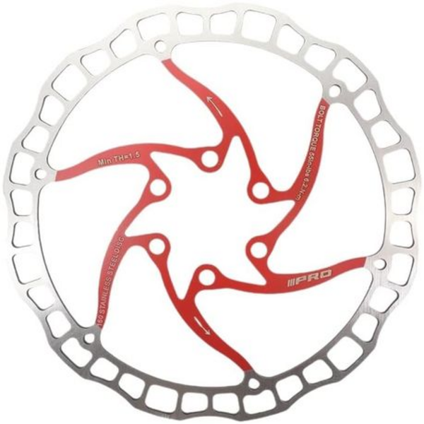 2 Pack - IIIPRO 160mm 6-Bolt Bicycle Disc Brake Rotor (Select Colour)