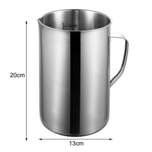 2000ml Stainless Steel Measuring Jug - SUS304 - Image 3