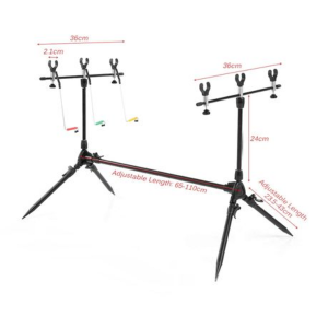 Carp Fishing 3-Rod Pod With Bag & Swinger Indicators - Image 4
