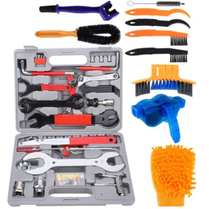 44 Piece Bicycle Tool Kit with 10 Piece Cleaning Kit