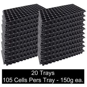 20x 105-Cell Seedling Trays (54×28cm) - 150g Each, Heavy-Duty Propagation - Image 3