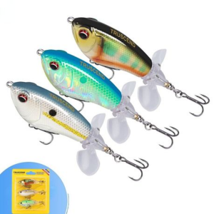 3 Piece Truscend Topwater Fishing Rapala Lure Spinning Tail With BKK Hooks - Image 5