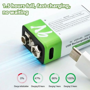 SMARTOOLS 9V USB Rechargeable Lithium Battery - 650mAh with Type-C Cable - Image 11