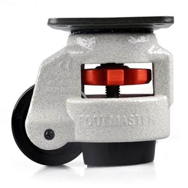 GD-60F Heavy-Duty Caster Wheels with Retractable Foot Pad-4 Pack-125kg Each