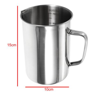 1000ml Stainless Steel Measuring Jug - SUS304 - Image 2