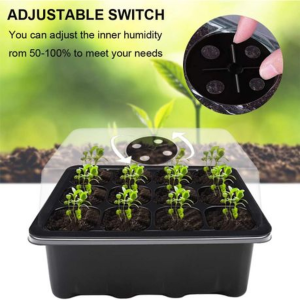 5 Pack Seed Starter Tray Kit with Humidity Control Vents - Image 3