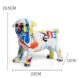 Chihuahua Resin Ornament - Graffiti - 19.5x23x13cm