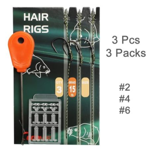 Carp Hair Rig Storage Box with 9 Carp Hair Rigs & 20 Pins - Image 4