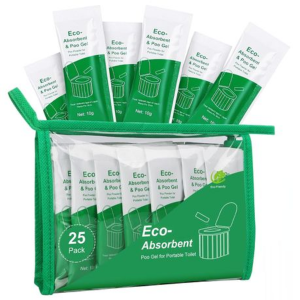 25 Pack Eco-Absorbant Portable Toilet Powder Gel Sachets