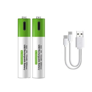 2-Pack SMARTOOOLS AAA USB Rechargeable Lithium Batteries - 750mWh(400mAh)